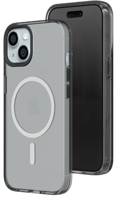 RhinoShield JellyTint MagSafe-kompatible transparente Schutzhülle mit Farbe für [iPhone 15] | Überlegene Magnetkraft, übertrifft militärische Standards, Kratz- und stoßfest - Aschgrau