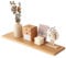 TREOAKWIS Wandregal Eiche Massiv, 60CM Schweberegal Regalbrett Holz Regale Naturholz für Haus, Wohnzimmer, Kinderzimmer, Schlafzimmer, Bad, Büro