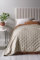 JOTEX Tagesdecke Calm - Oeko Tex® Standard 100 Zertifiziert Bettüberwurf aus hochwertigem Polyester – Beige, 260 x 260 cm