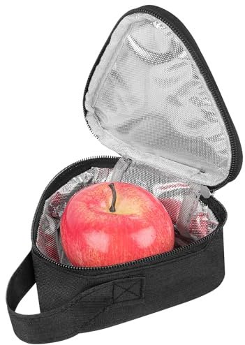 Linkidea Mini-Wiederverwendbare Isolierte Snacktasche, Auslaufsicher | Lebensmittelechtes Aluminiumfutter, 3-lagige Wärmedämmung, hält 3 Eier oder 1 Joghurt, wasserdichtes kationisches Tuch