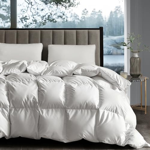 Hotel Grand Goose Down Fiber Comforter Queen Size Extra Warmth Duvet Insert