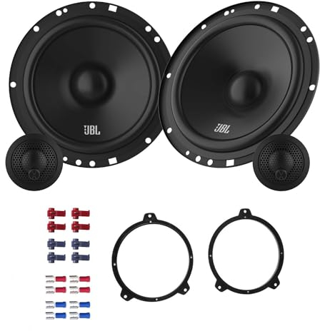 JBL Stage161CFS Lautsprecher mit Einbauset passend für BMW 3er Cabrio (E46) 2000-2007 Türen vorne 450 Watt 165mm 2 Wege Kompo