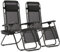 Sakusei Tools Zero Gravity Black Folding Garden Chair Sun Lounger Pack of 2