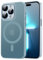 ORDA Magnetic for iPhone 13 Pro Max Case for iPhone 13 Pro Max case with Anti-Fingerprint Protective Cover Frosted Translucent Magnetic for 6.7 inch - Blue