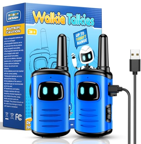 Walkie Talkie Kinder Aufladbar, Geschenk Junge 3-12 Jahre Spielzeug ab 3-10 Jahre Junge Outdoor Spielzeug für Jungen 3-12 Jahre