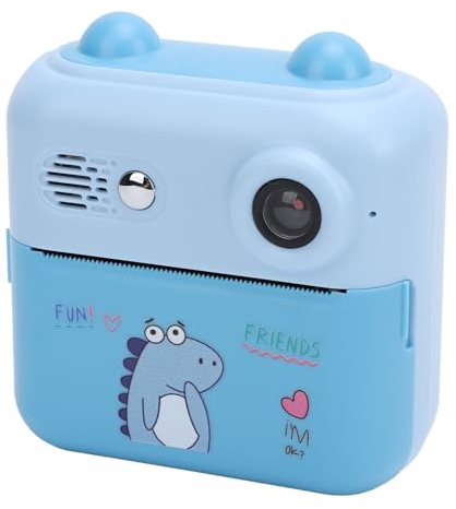 Sofortbildkamera, 2,4 Zoll 50M 1080P Digitalkamera, 16x Digitalzoom, Foto, Videospiel, Musik, Aufkleber, Schwarzweißdruck, All in One Drucker. 1000MAh (Blue)