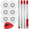 VEGCOO Testine di ricambio per mocio rotante, 6 teste di mocio, 1 base, 1 manico regolabile, testine in microfibra compatibili con Vileda Turbo Mop 2 in 1