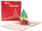 scicent 3D Weihnachtskarten Pop-Up 3D Karte Weihnachten Grußkarte mit Frohe Weihnachten Popup Weihnachtsgrußkarte Geschenkkarte mit Umschlag für Freunde der Familie - 20942