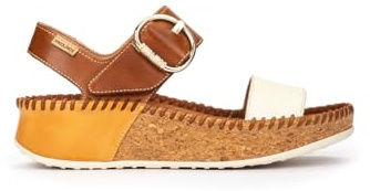 Pikolinos Marina Keilsandalen Damen | Leder | Klettverschluss | Weiß
