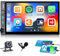 Hikity Radio Coche 2 DIN de 7 Pulgadas con Carplay Inalámbrico Carplay y Android Auto Pantalla Táctil Autoradio 2 DIN Bluetooth 5.0 FM RDS EQ Mirror Link USB Tipo-C SWC