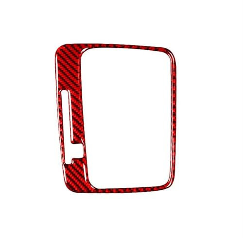 WEFOLEN Aufkleber Für Autoinnenraum Für VW Für Golf 7 GTI MK7 Carbonfaser-Autostyling Schalthebelrahmen Dekoraufkleber Innenausstattung(Rot)