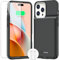 BOPPS for iPhone 16 Pro Battery Case, Ultra-Slim 15W Fast 8500mAh Portable Charger Case 360°Protection & Support Carplay, Black