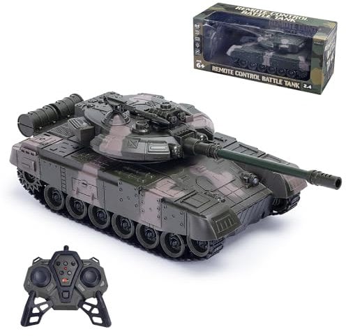 Char RC à l'échelle 1:20-2,4 GHz - Jouet Militaire télécommandé avec Sons et lumières réalistes, Enfants et Adultes