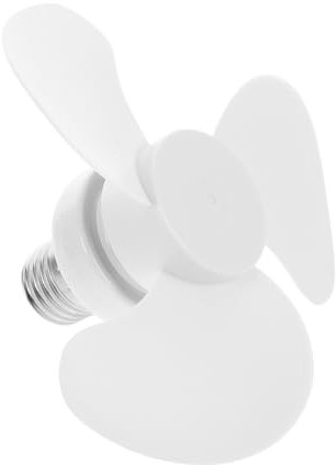 HEALEEP Ventilador De Techo Pequeño E27, Silencioso, Para Dormitorio Y Sala De Estar, Con Luz Blanca De 14 Cm.