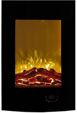 Camino elettrico verticale | Camino a parete (1800 W) | Simulazione del fuoco LED | Profondità Solo 13 cm (51x77x13) 5 funzioni fiamma