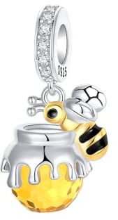 BIZK Damen Charm Anhänger für Armband 925 Sterling Silber Charm Bead Pendant für Europäische Armbänder und Halsketten