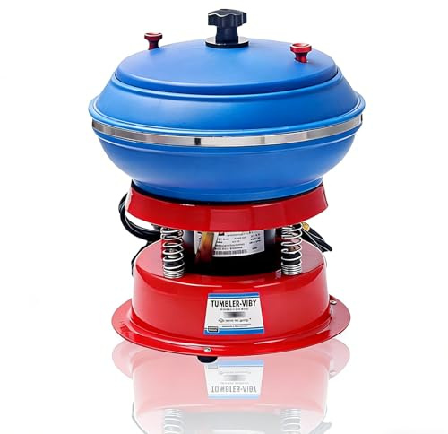 Kit buratto professionale per pietre, ciotola vibrante elettrica, tamburo lucidante vibrante, lucidatrice a vibrazione, elevata capacità di carico, funzionamento pratico(220V)