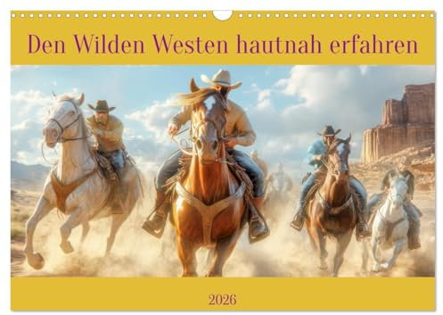 Den Wilden Westen hautnah erfahren (Wandkalender 2026 DIN A3 quer), CALVENDO Monatskalender: Eine rauhe Zeitepoche (CALVENDO Menschen)