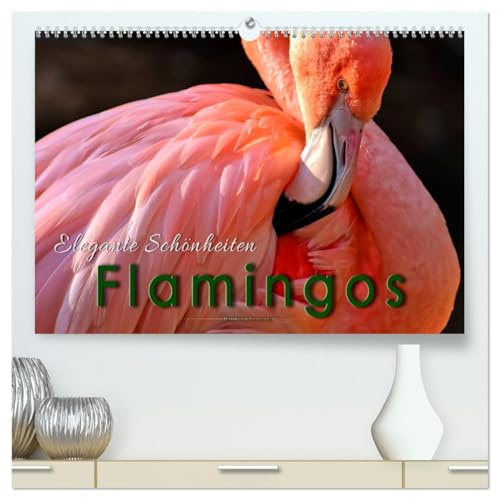 Flamingos - elegante Schönheiten (hochwertiger Premium Wandkalender 2026 DIN A2 quer), Kunstdruck in Hochglanz: Eindrucksvolle Bilder der beeindruckenden Tiere. (CALVENDO Tiere)
