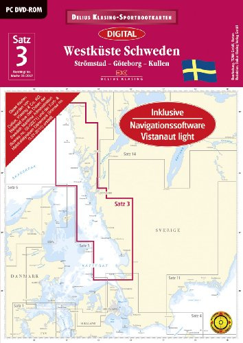 Satz 3: Westküste Schweden (DVD-ROM, Ausgabe 2012): Strömstad bis Kullen: Strömstad - Göteborg - Kullen. Digital. Inklusive Navigationssoftware Vistanaut light