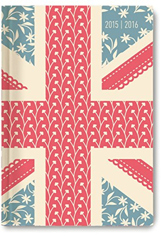 Collegetimer A6 day by day Union Jack 2015/2016 - 1 Tag 1 Seite: Schülerkalender, 1 Tag 1 Seite