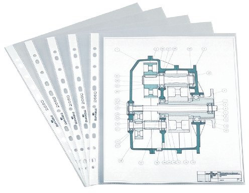 Durable 10 PP A4 Klarsichtfolien (transparent, gelocht), 10 Stück