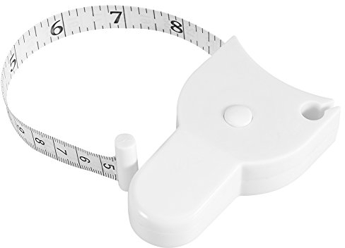150cm / 60in weißes tragbares genaues Maßband mit Griff einziehbarem Lineal für Körper-Fitness-Messen