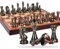 MYBA Schachspiel Metall Bronze und Messing Schachfiguren Massivholz Klappschachbrett Hochwertige professionelle Schachspiele Set Geschenk ab 8 Jahren