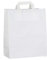 MARENT 29 x 25 x 13 cm White Paper Carrier Bags with Flat Handles Pack of 50