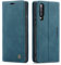 mvced Funda Compatible con Huawei P30,Funda Móvil Funda Libro con Tapa Magnética Carcasa,Azúl