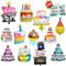 ZOOMPIL Happy Birthday Luftballon, 13 Stück Folienballon Happy Birthday, Geburtstagsballondekoration mit Buntem Muster, niedlichen Luftballons für Karneval Urlaub Party Dekoration