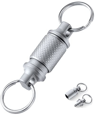 1pc Abnehmbarer Schlüsselanhänger, Titanlegierung, Dreh-Schlüsselanhänger, strapazierfähig, Abnehmbarer Schlüsselanhänger, Clip-Ring, Drehbar
