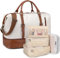 LEDAOU Damen Weekender Groß Reisetasche mit Schuhfach Herren Wasserdicht Handgepäck Frauen Schultertasch Sporttasche 5SET