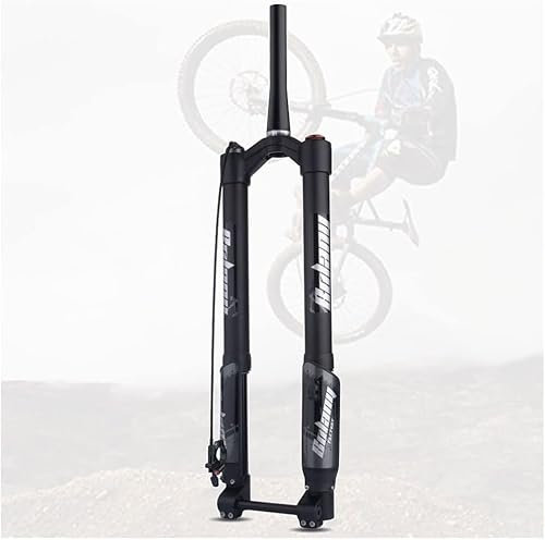 Forcelle per bicicletta 26 27.5 29 Pollici DH MTB Forcella Pneumatica Invertita, Forcella Ammortizzata For Mountain Bike Da Discesa Corsa 150mm Forcella Anteriore Conica Con Rimbalzo Regolabile Perno