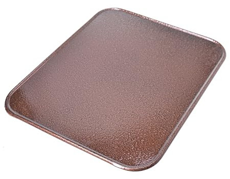 Aqbau® Kaminofen Bodenplatte - Bodenschutz für Feuerstellen, Kaminplatte, Kaminbodenplatte Ofen-Bodenblech Kaminöfen - Robuste Unterlegplatte - Pulverbeschichtung Stahl (Alt Kupfer, 48 x 60 cm)
