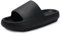 Misolin Ciabatte Donna Estive Nuvola Pantofole Uomo Doccia Sandali Comode Piscina Spiaggia Antisudore Slide Antiscivolo Scarpe da casa Interni ed Esterni,Nero 37/38 EU