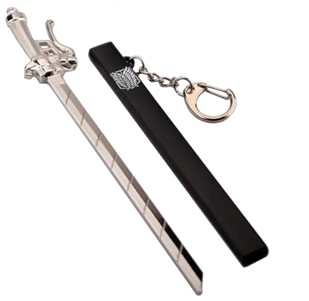 Anime Attack On Titan Anhänger Eren Yeager Keychain Manga Eren Jeager Sword Key Ring