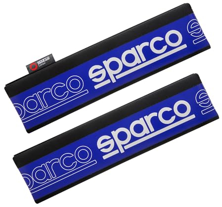 SPARCO Gurtschoner Gurtpolster Sicherheitsgurt Auto Gurtschutz Blau 2x