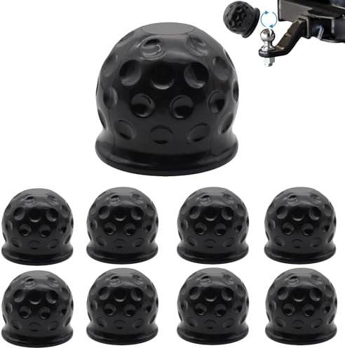 TZEKING 8 Stück Anhängerkupplung Abdeckung,Gummi Abdeckung Anhängerkupplung für Ø50 mm Kugelkopfkupplungen,Hänger Kupplung Kappe,Anhängerkupplung Schutzkappe,Anhängerkugelkopf Schutzhülle für Anhänger