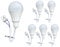 LUXULA 6er Set Renovierlampe - Baufassung mit Leuchtmittel und Steckklemme - 11W 1055lm - 4000K Neutralweiß - Renovierung Sanierung