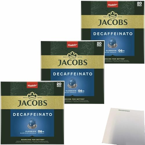 usy Bundle für Jacobs Decaffeinato Lungo Kapseln 3er (3x104g Packung) + usy Block
