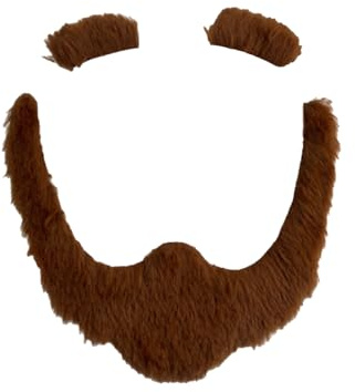 HIXNUG St Patrick's Day Ginger Leprechaun Beard Self-Adhesive Beard Funny Realistic Fake Beards for Parade Ireland Party