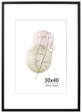 KAIWIN Bilderrahmen für Wand und Schreibtisch, Schwarz, 30 x 40 cm, 1 Stück aufhängen Benutzt für Wohnzimmer, Schlafzimmer, Arbeitszimmer, für Fotos, Kunstwerke und Poster