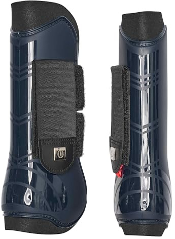 Imperial Riding IRH Lovely Gamaschen, Stilvoller Beinschutz mit TPU-Schale & weichem Neoprenfutter, Stoßabsorbierend & komfortabel für Training & Ausritte, Klettverschluss, Navy, Shetty
