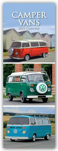 Camper – Camper Vans – Slimline-Kalender 2025: Original Gifted Stationery Kalender – Slimline [Mehrsprachig] [Kalender]