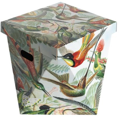 Dutch Design Brand Dekorative achteckige korb (basket) mit Deckel – Größe: 341 x 41 x 31 cm – FSC zertifizierter recycelbarer Karton - Druck: Kunst der Natur (Art of Nature)