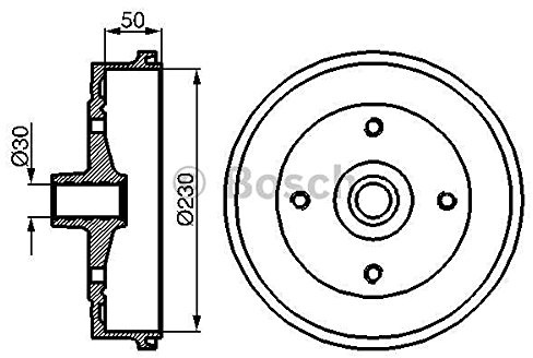Bosch 0986477030 Brake Drum