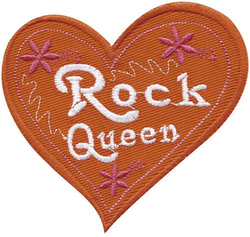 AUFNÄHER - Rock Queen - 01990 - Gr. ca. 9 x 8 cm - Patches Applikation Stick