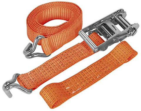 Sealey tdrwa Car Transporter Spanngurt mit Ratsche Legierung Rad, 50 mm x 3 m, 5000 kg Load Test