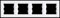 Schneider electric eph5800421 Cadre 4 éléments, blanc
